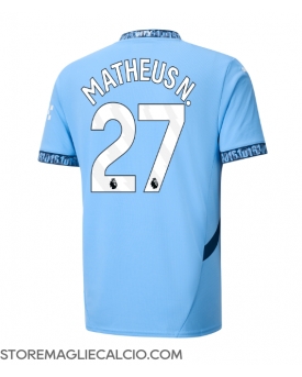 Manchester City Matheus Nunes #27 Maglia Gara Casa Repliche 2024-25